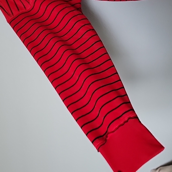 Maurices Casual Vibrant Red Striped Lace up hooded sweater XXL - Picture 6 of 9